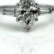 Vintage 1.01 Carat GIA Marquis Diamond Engagement Ring - Certified Marquis Engagement Ring Circa 1970's