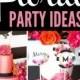 Black And White Floral Party / Birthday "Black And White Striped Floral Birthday Party"