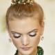 Emerald Green Hair Vine, Teal Hair Vine, Floral Hair Vine, Teal Hair Piece, Wedding Accessories, Bridal Hair Accessories, Nature Jewelry