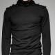 Black Gothic Military Uniform Long Sleeves Shirt for Men