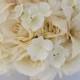 17pcs Wedding Bridal Bouquet Silk Flower Decoration Package Centerpiece IVORY "Lily of Angeles"