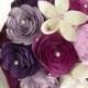 Bouquet Alternative, Purple Wedding Bouquet, Sangria Bouquet, Lilac Wedding, Paper Wedding Bouquet, Purple Bouquet