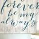 "You Will Forever Be My Always" Wood Sign {customizable}