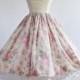 Vintage 1950s Dress ~ Vintage 50s Prom Dress ~ 1950s Party Dress With Rose Print