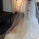 Cathedral wedding veil long, 120" ivory, white, diamond white