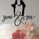 Personalized Custom Mr & Mrs Wedding Cake Topper with you and me