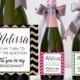 Custom Bridesmaid Champagne Bottle Label - Asking Will You Be My Bridesmaid - Bridesmaid Proposal Gift Ideas - Maid of Honor Proposal