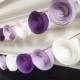 Paper Flower Garland - Wedding Garland - Nursery Decor - Purple - Lilac - Nursery Wall Art - Wedding Reception Decor - Paper Flower Backdrop