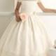 Nectarean Ball Gown Short Sleeve Hand Made Flowers Floor-length Communion Dresses - Elegant Evening Dresses