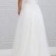 Sexy backless plunging tulle boho wedding dress for destination