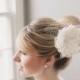 Bridal Hair Flower. Bridal Fascinator, Ivory Wedding Fascinator, Bridal Headpiece, Feather Hair Accessory, Floral Hairpiece