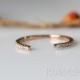 14K Rose Gold Band Half Eternity Pave Diamonds Wedding Band Match Band Engagement Ring Band Stackable Ring (Gap Can Be Customized)