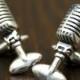 Retro 50s Radio Microphone Cufflinks, Sterling Silver, Handmade