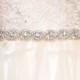 All around bridal belt  Wedding sashes and belts Wedding dress belt  Thin bridesmaid belt beaded bridal belt thin Rhinestone bridal sash