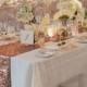 Blush Rose Gold Sequin Table Runner And Tablecloth