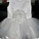 Baby Girl White Satin & Tulle size 6-12 month Special Occasion Dress