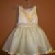 Girls Ivory Satin Special Occasion Dress.