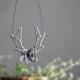 Antlers and succulent  . Deer antlers necklace. Statement necklace. Boho jewelry. Bohemian jewelry. Succulent necklace. Silver succulent.