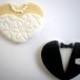 Wedding Fondant Edible Cupcake Toppers, Bride and Groom Toppers, Bridal Shower, Wedding Party Fondant Decoration, 12 pcs