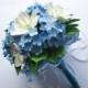 Make to order.  Wedding bouquet with white ornithogalum and forget-me-not, polymer clay. Made by order .