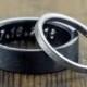 Eco Friendly Wedding Band Set, Sterling Silver