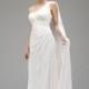Simple A-line One Shoulder Lace Floor-length Chiffon Wedding Dresses - Elegant Evening Dresses