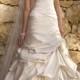Generous A-line Strapless Beading&Sequins Lace Pick Up Skirt Ruching Sweep/Brush Train Satin Wedding Dresses - Elegant Evening Dresses