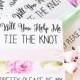 Bridesmaid Proposal Card, Will You help Me tie the knot , Maid of honor, Matron of Honor, Flower Girl, hair ties to have and to hold