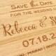 Rustic Save the Date wood card / Wooden Save the Date card / Wedding Save the Date- Wood Personalize