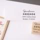 Return Address Stamp Calligraphy Vine Leaves , Custom Wedding Save the Date Stamp