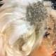 Fascinator, Wedding Fascinator, Bridal Fascinator, Bridal Hair Piece, 1920s headpiece, Great Gatsby Wedding, Wedding Veil, Bridal Veil