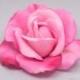 Hot Pink Rose Hair Clip. Real Touch Flowers. Caroline Rose Collection