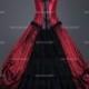 Red Gothic Corset Long Prom Ball Gowns