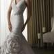 Bonny Classic 311 Rosette Mermaid Wedding Dress - Crazy Sale Bridal Dresses