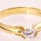 Engagement Ring - 14K Gold and Diamond engagement ring, celtic ring, engagement ring, wedding band, crown ring, art deco, edwardian, ENG 4
