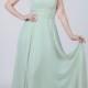 Matchimony Aqua Strapless Long Bridesmaid/Prom Dress