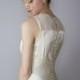 1930's Art Deco Wedding Gown / satin / lace / cathedral train / size XS long