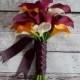 Fuchsia and Orange Calla Lily Bouquet