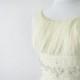 Vintage 1950's Ivory Grecian Gown Party Prom Wedding Dress, Modern Size 4, XSmall