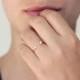 Dual Stone Ring - Diamond Wedding Ring - Horseshoe Ring - 18k Gold