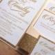 DIY Rose Gold Glitter wedding invitations gold 