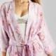 Floral bridesmaid silk robe - rose pink - Flora summer collection - silk robe - flower