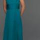 Sleeveless Floor Length Chiffon Straps Ruched Buttons