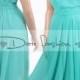 Plus Size Maxi one shoulder  MINT / chiffon  bridesmaid / evening / party /  dress
