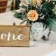 Rustic Wooden Table Numbers - Wood Table Numbers - Calligraphy Wedding Table Numbers TB-31