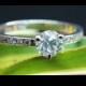 Engagement Ring 0.56 ct White Gold Diamond Ring - Valentines Gift - Bridal Jewellery - Womens Jewellery
