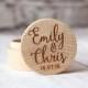Personalised Wooden Ring Box - Custom made with the initials of your choice - heart design