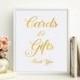 Wedding Gift Sign, Printable Wedding Card Sign, Wedding Signage, Wedding Gift Table Sign, Gold Foil Wedding Sign, Instant Download