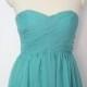 Mint Green Strapless Bridesmaid Dress Sweetheart Chiffon Short Bridesmaid Dress-Custom Dress