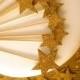 Gold Glitter Star Cupcake Toppers - Set Of 12  - Vintage Inspired 